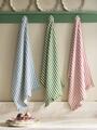 Happy Spring ストライプティータオル3枚セット