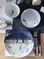 7/25発売　クリスマスシーン テーブルウエア ペア3点セット　ミニクリスマスカードプレゼント付き