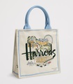 ハロッズ新着バッグ　Harrods ハロッズロゴ刺繍入り　ロンドン物語トートバッグ