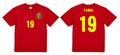 スペイン代表風/半袖クラスTシャツ・激安クラT