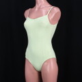 あかねちゃん愛用 すべすべパステルグリーン レオタード 130 バレエ 中古練習着 c7131