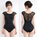 エレガント シースルー レース レディース レオタード M BLOCH f2389