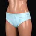 まいこちゃん愛用 可愛い水色チェック柄 ジュニアビキニパンツ 140 c6939
