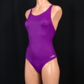 つるすべパープル ジュニア 競泳水着 140相当 nabaiji ナバイジ 中古 f0985
