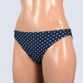 まひろちゃん愛用 つるすべネイビー 水玉 ジュニア ビキニパンツ 140 f0897