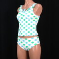 すずのちゃん愛用 可愛い水玉 セパレート ジュニア水着 150 小中学生 e8950