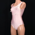 ゆりのちゃん愛用 光沢つるテカ 可愛いピンクのレオタード 140 ティアラ f2418