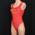 まほちゃん愛用 すべすべレッド ジュニア スポーツ水着 130 エンリココベリ 中古 c5871