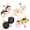 フェルトのねこちゃんピアス