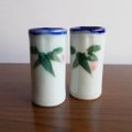 古い時代の鳥さんの陶器製菜さし/餌入れ/葉っぱ入れ
