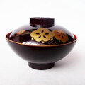 昭和の漆器【梅花紋竜田川】お吸物椀 sk-04