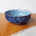 口さびダミ藍白線牡丹花散らし小鉢