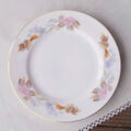 ピンクカメリア柄のケーキ皿17.2cm★柴田陶器