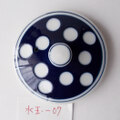 【蓋ファン】土瓶急須の【蓋だけ】昭和レトロ定番のルリ水玉柄mizu-07