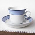 Nitto日東製陶オーシャンブルーコーヒーカップ＆ソーサーUNDER GLAZE CHINA