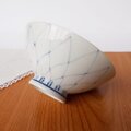 昭和レトロな網目柄の内白無地お茶碗