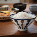 【六瓢文様】昭和の食堂みたいなルリ茶変わり流し十草柄のお茶碗