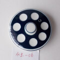 【蓋ファン】土瓶急須の【蓋だけ】昭和レトロ定番のルリ水玉柄mizu-06