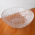 昭和レトロ食器★ポコポコ/ロック柄ガラス大鉢/サラダボウル/カメイガラス