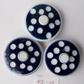 【蓋ファン】土瓶急須の【蓋だけ】昭和レトロ定番のルリ水玉柄mizu-03
