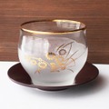 昭和レトロな冷茶グラス/金線菊花柄/カメイガラス