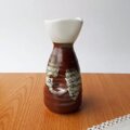 昭和レトロな徳利★口白茶緑流しペコレトロ徳利/かんぴん110cc