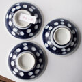 【蓋ファン】蓋付き丼の【蓋だけ】昭和レトロ定番のルリ水玉柄mizu-10