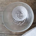 ぽこぽこ柄が可愛い曽我ガラス【大樹】ソーメン鉢大鉢サラダボウル/小鉢猪口タレ入れ