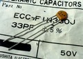  松下 ECC セラミックコンデンサ 50V 33pF (±5%) [20個組]