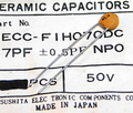 松下 ECC-F1H070DC セラミックコンデンサ (50V/7pF) [20個組]