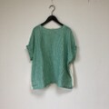 NATURAL LAUNDRY　ギンガムチェック　パネル　袖シャーリングプルオーバー（2）グリーン