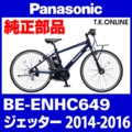 Panasonic ジェッター（2014-2016）BE-ENHC649 前輪完成品【互換：スポーク#14 黒 36H】タイヤ別売