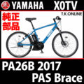 YAMAHA PAS Brace（2017）PA26B X0TV ブレーキ部品② 前輪 ディスクブレーキパッド交換キット Ver.4