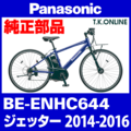 Panasonic ジェッター（2014-2016）BE-ENHC644 ブレーキ部品② Vブレーキシュー交換キット【前後セット】Ver.2