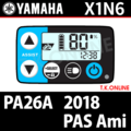 YAMAHA PAS AMI 2018 PA26A X1N6 ハンドル手元スイッチ Ver.2