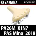 YAMAHA PAS Mina 2018 PA26M X1N7 サドルアセンブリ【ベージュ】