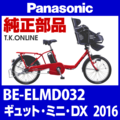 Panasonic ギュット・ミニ・DX（2016）BE-ELMD032 ブレーキ部品② 前ブレーキシューセット Ver.2【アルミリム用】ブレーキ鳴き低減・角度可変型