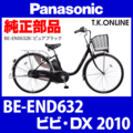 Panasonic ビビ・DX（2010）BE-END632 駆動系消耗部品② アシストギア Ver.2＋軸止クリップ
