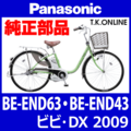 Panasonic BE-END63 用 駆動系消耗部品② アシストギア＋軸止クリップ【納期：◎】