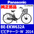 Panasonic ビビチャージ・W（2014）BE-EKW632A 前輪完成品【モーター含む・タイヤ別売】