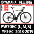 YAMAHA YPJ-EC 2018-2019 PW70EC(L,M,S) ダブルチェーンリング【50/34T】黒・アルミ製（ドライブスプロケット）