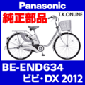 Panasonic ビビ・DX（2012）BE-END634 駆動系消耗部品② アシストギア Ver.2＋軸止クリップ