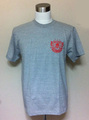 エンブレムTシャツ グレー/赤