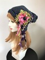 1528　巻き貝＋お花と葉のハットピン（別売り）