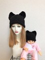 1554　親子おソロの猫耳帽子