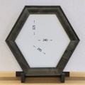 在庫キャンバス六角33.5×30.5㎝＋オリジナル額縁OCF14-14