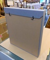 在庫F8額用　グレー布タトウ箱　62.5×55×7cm