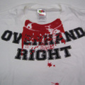 OVERHAND RIGHT blood T-shirts