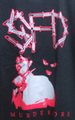 SIX FT. DITCH murder core T-shirts BLACK
