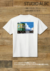 湘南イラスト・デザイン　バックプリント（背面印刷）Tシャツ　「湘南シーサイドアベニュー」